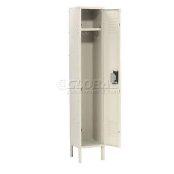 Nexel IS1216ATN Assembled Single Tier & 1 Door Locker; Tan - 12 x 12 x 60 in. IS1216ATN - main